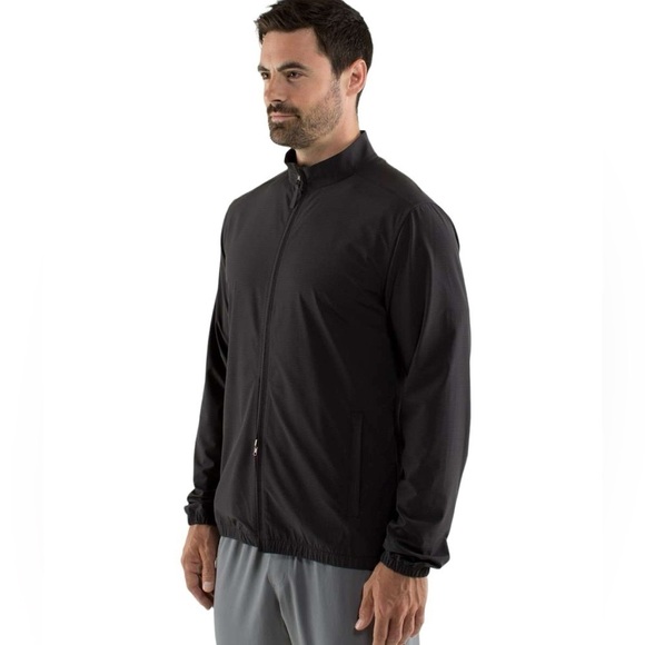 Lululemon Men’s Pace Jacket Mini Mod Waves Charcoal Gray / Black Size Medium - Picture 2 of 16